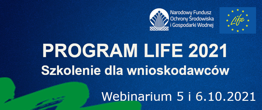 Szkolenia dla wnioskodawców programu LIFE - baner