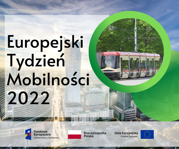 grafika z napisem Europejski Tydzień Mobilności 2022