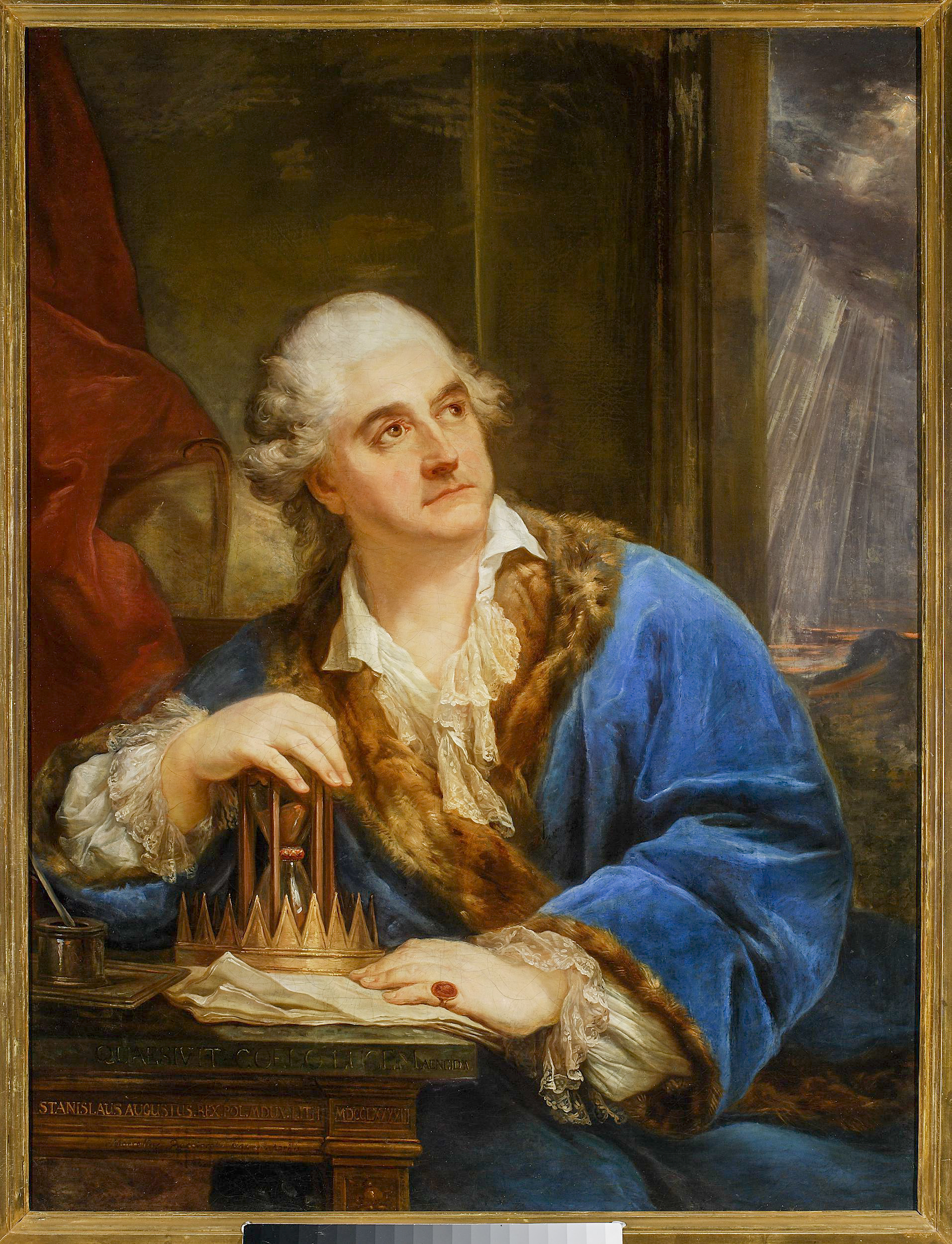 Portret Stanisława Augusta z klepsydrą, Marcello Bacciarelli, fot. Archiwum Cyfrowe MNW