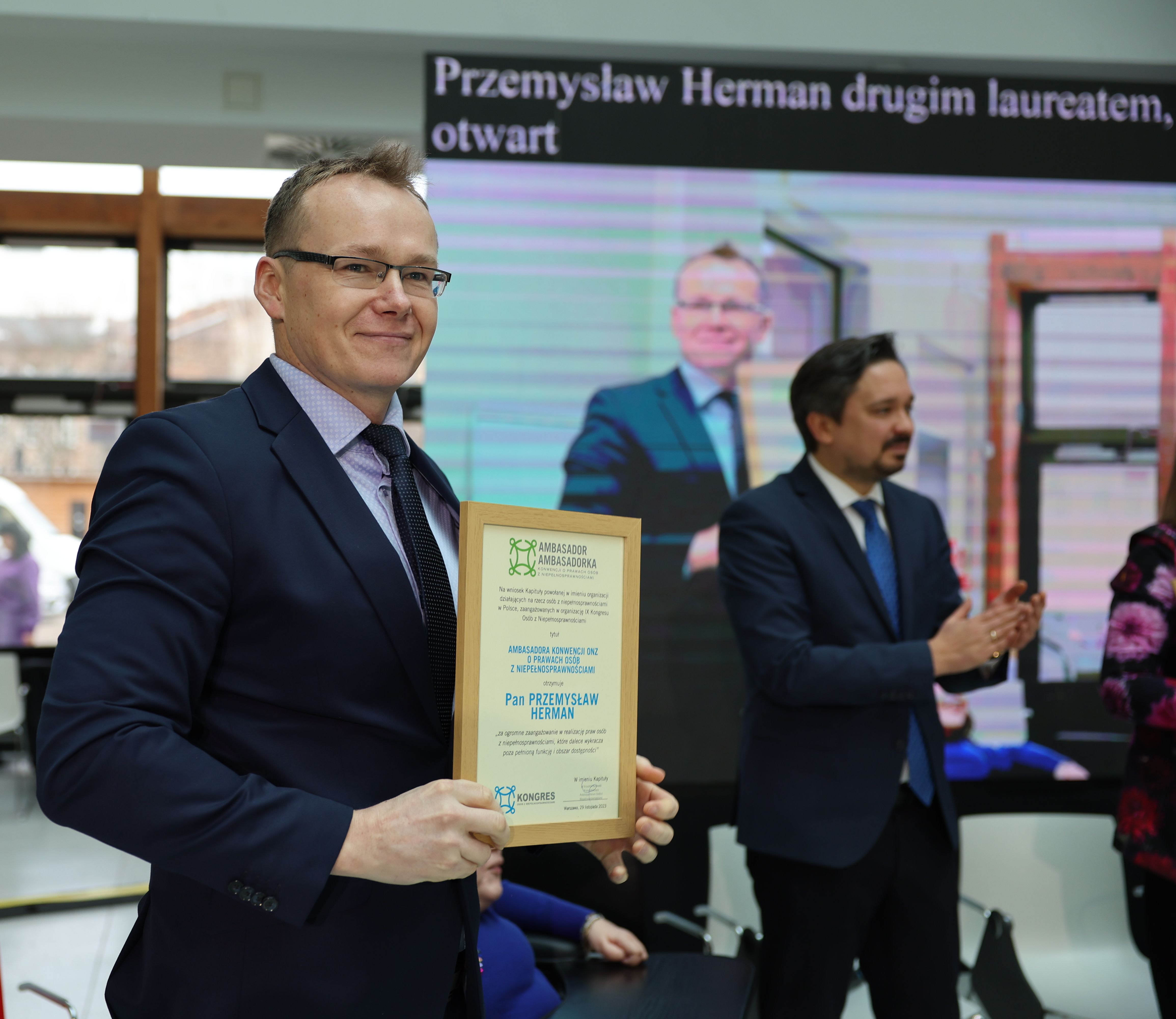 Pan Przemysław Herman - Ambasador Konwencji o prawach osób niepełnosprawnych