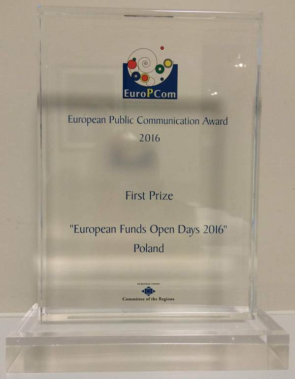 nagroda w konkursie European Public Communication Award 2016