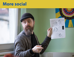 More social. Project Include and Activate! with famous Slovene illustrator. Phot. Jana Jocif