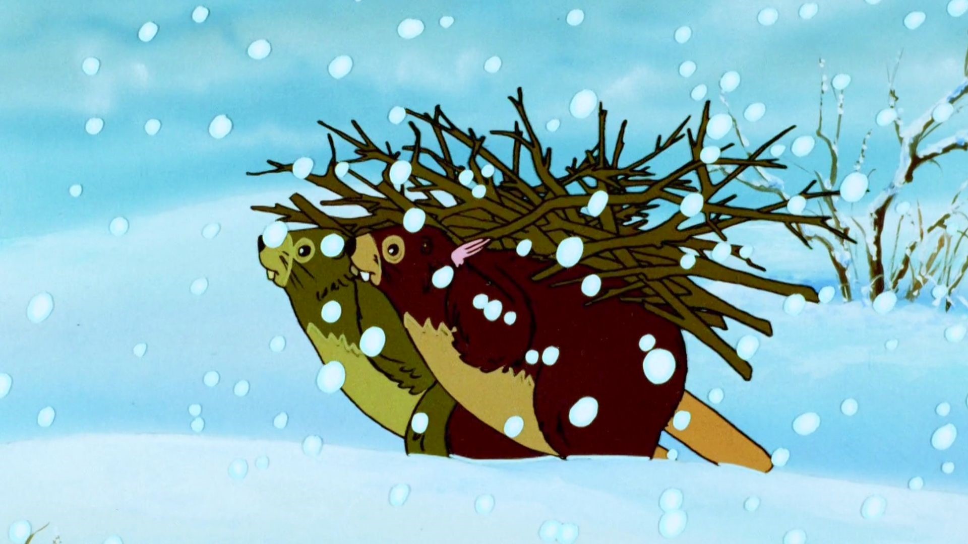 Kadr z serialu animowanego „Zima w Wiklinowej Zatoce”